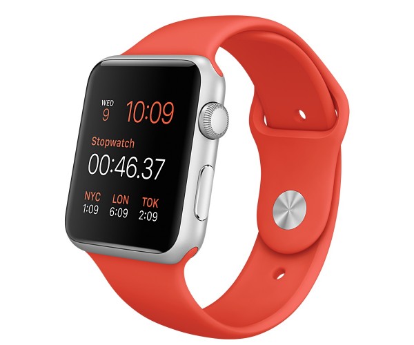 42MM SILVER ALUMINIUM CASE WITH ORANGE SPORT BAND